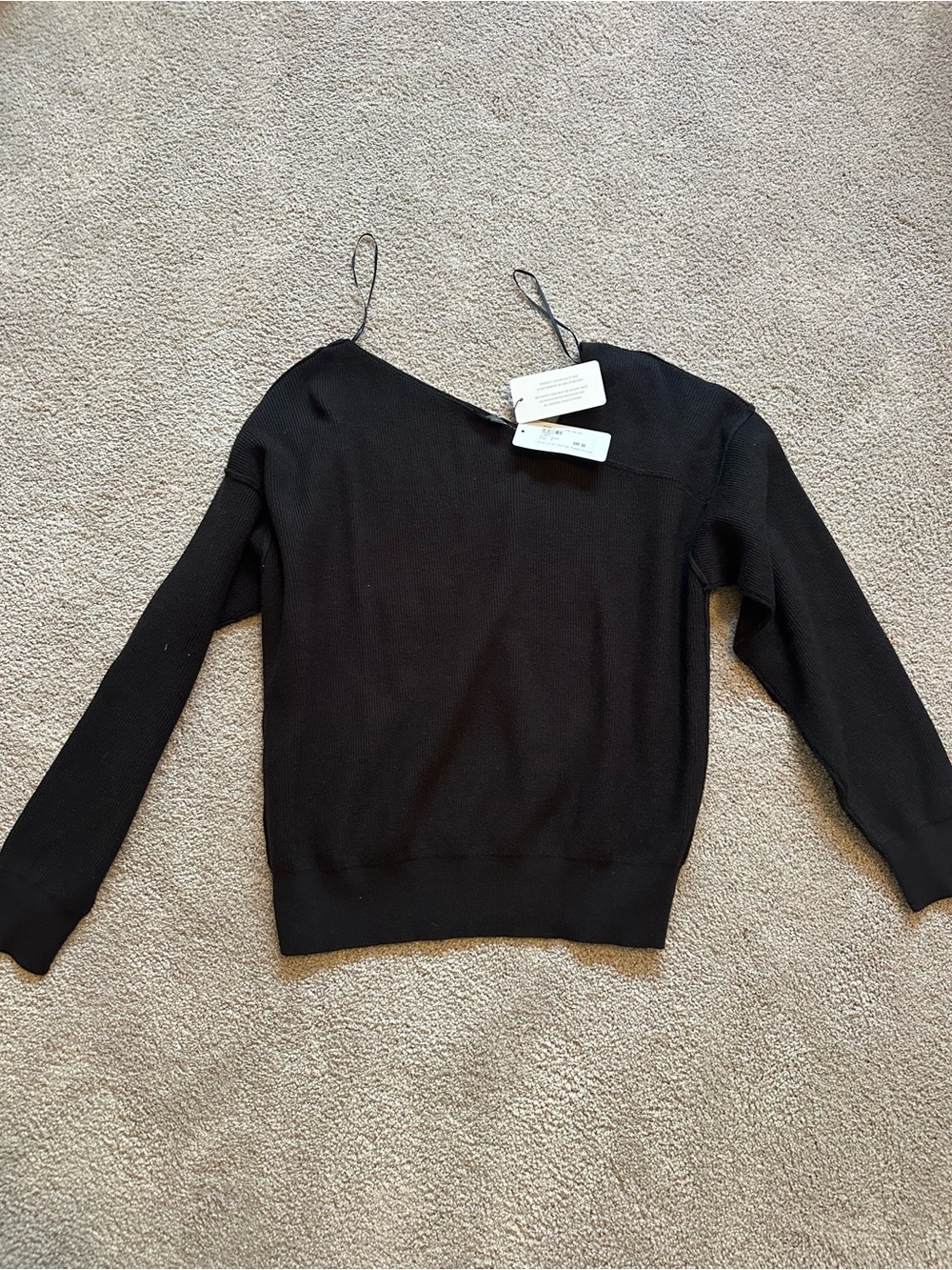 Line & Dot Black Sweater